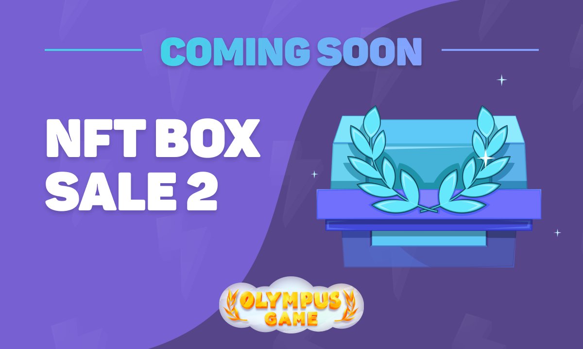 OlympusRaid's tweet photo. NFT Box sale #2 is coming soon!

Yes we are back Olympians 💪

The sale format will be slightly different this time, less boxes, less characters, way more fun 🔥
Additional information will be shared shortly!

Who's ready to complete their team?

#P2E #NFT #NFTMarketplace #Web3 https://t.co/am68ENE9KB