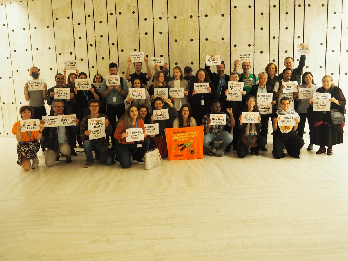 The peoples historically affected must be at the heart of the #BindingTreaty. The struggle in defence of #HumanRights and against corporate power is ongoing for more than 4 decades. We won't stop until the peoples obtain justice. 
#StopCorporateImpunity NOW!