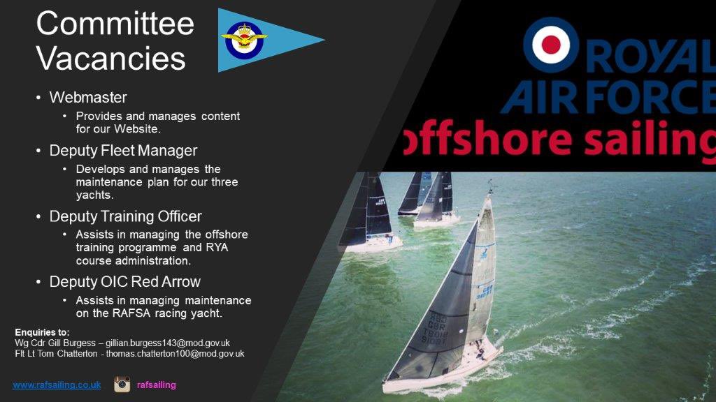 Volunteers needed to support 💪<a href="/HQRAFSport/">RAFSport</a> <a href="/RAFSailingAssoc/">RAF Sailing Association</a> <a href="/RoyalAirForce/">Royal Air Force</a>
