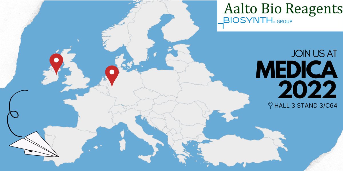 We are excited to share that we will be exhibiting at MEDICA 2022 from 14th of November - 17th of November 2022. We will be in Hall 3, Stand 3/C64 and we are looking forward to seeing everyone attending.

For further details please contact: info@aaltobioreagents.com