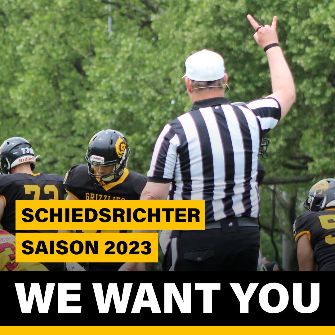 Ein Aufgabe für Adleraugen: Lass dich zum Schiedsrichter für die Saison 2023 ausbilden. 🏈

Jetzt anmelden: grizzlies.ch/schiedsrichter

#BernGrizzlies #AmericanFootball #Ref #Schiedsrichter