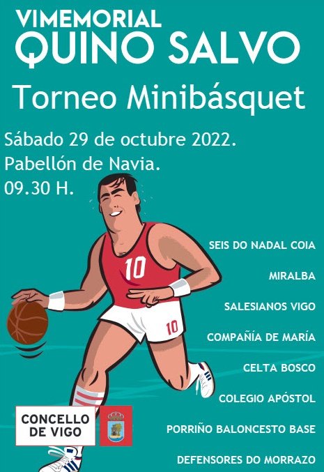 🏀 Os equipos alevíns de Segunda División do <a href="/CBSeisNadalCoia/">Seis do Nadal - Coia</a> participarán no Torneo de Minibásquet do <a href="/mem_quinosalvo/">Memorial Quino Salvo</a> mañá sábado 29 de outubro do 2022 no pavillón de Navia.

💪 MOITAS GRAZAS pola invitación, unha tempada máis, por parte da organización! PARABÉNS! #GOS6IS