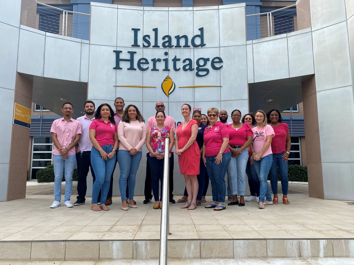 The team at Island Heritage is wearing pink today to show our support for the Lions Club of Tropical Gardens’ #DressDownDressPinkDay during #BreastCancerAwarenessMonth.