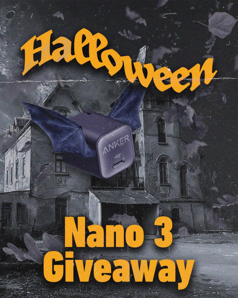 AnkerOfficial's tweet photo. Halloweekend is here!👀🎃ENTER FOR A CHANCE TO WIN A NANO 3👇

Rules to enter⚡️

Quote Tweet This And Tell Us What You’re Dressing As For Halloween 🎃 💀🤠

GOOD LUCK!!!!!🧛‍♂️

#halloween #spooky #fullycharged #win #halloweekend #Nano3 #scarymovie #horror #pumpkin #carvingpumpkins https://t.co/phdnGNFLiQ