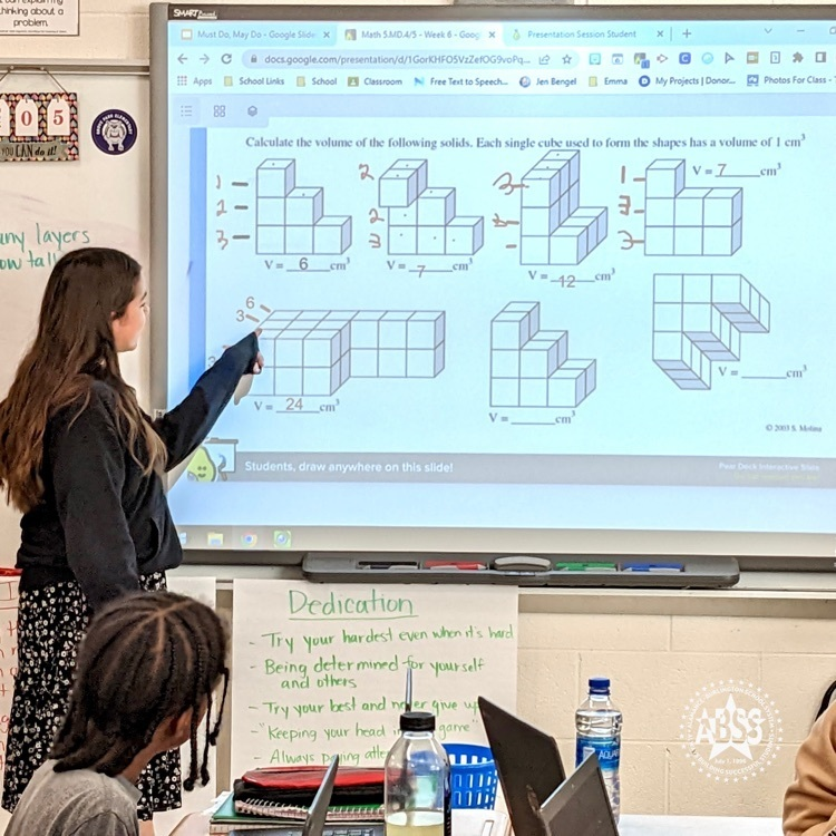 Students got a chance to teach a math class this week at Grove Park Elementary School These student leaders stepped up to share their strategies for finding volume. #StudentCenteredFutureFocused