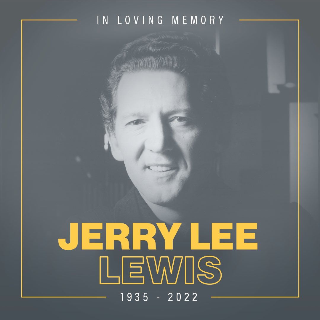 It is with great sadness we've learned about the passing of Jerry Lee Lewis, who was just inducted into the Country Music Hall of Fame this month. We extend our heartfelt condolences to his family and loved ones during this difficult time.