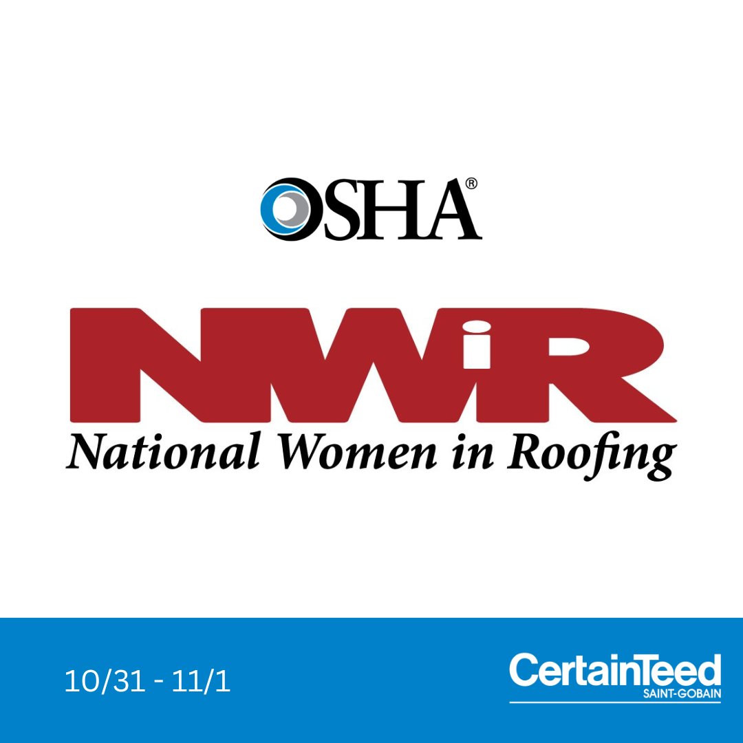 ¿Hablas español? ¿Quieres ser certificado OSHA 10? El 31 de octubre y el 1 de noviembre, National Women in Roofing llevará a cabo la capacitación OSHA 10 en español. ¡Las clases son virtuales y gratuitas! Asegure su lugar hoy: bit.ly/3Wc1lVP.