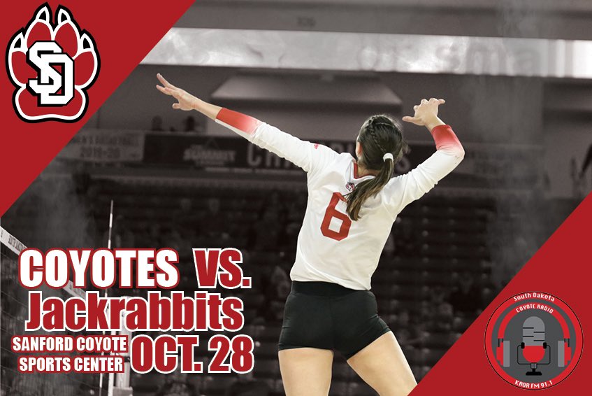 Hello KAOR fans! We are going to be live tonight at 6:45 p.m for coverage of the Jackrabbits and Coyotes Volleyball match.

Make sure to wear your red because it’s a red out‼️‼️