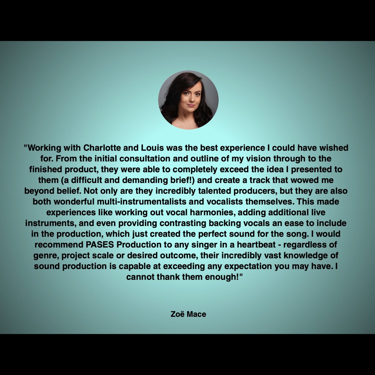 Habañera 💃

We produced and mixed this track for the wonderful @zoemacemusic and it is out today!

Available on all streaming platforms.

You can check out our workings on this track on our website under ‘Produced by PASES’. (Link is also in bio)

“Opera done differently”