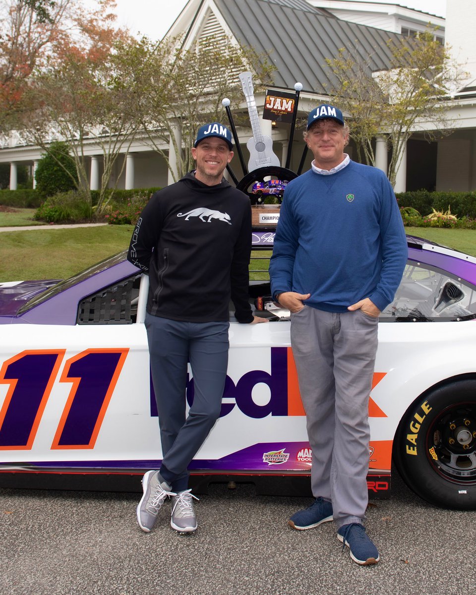 dennyhamlin's tweet photo. Great few days in Charleston for the Pro Am Jam’s 10th anniversary. Thanks to everyone who has been a part of it. We’ve raised a lot of money over the years for The Denny Hamlin Foundation, @CarolinaStudios, @MUSChealth Cystic Fibrosis research. Looking forward to next year. https://t.co/oXVDko5Asy