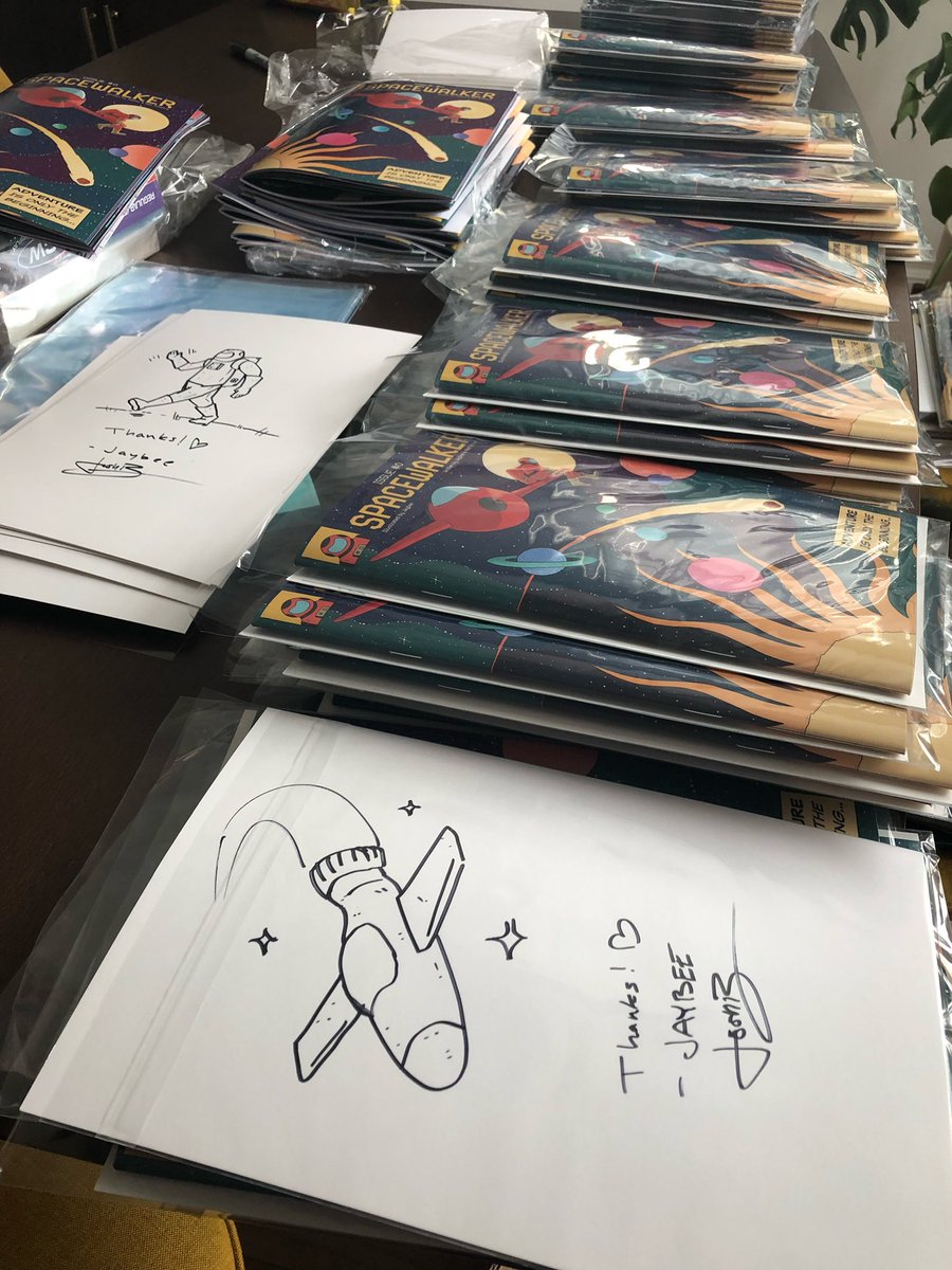 EPIC NEWS... SpaceWalker Issue#0 comic physicals have arrived, and are shipping this week! 

Big thanks for your patience. 

We love you forever 🤟