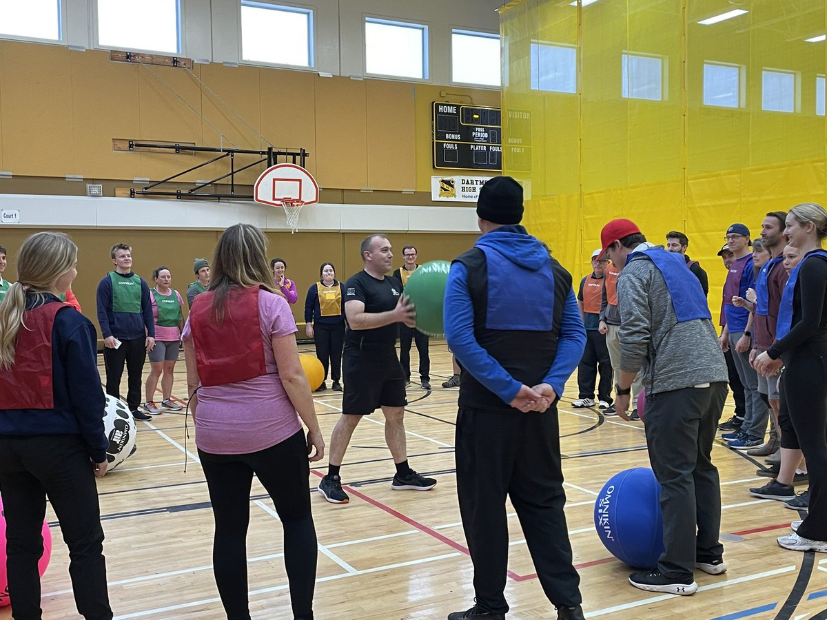 <a href="/KinBallCanada/">Kin-Ball Canada</a> PJ pushing or is he catching? 🤣 😉 #goldenyears