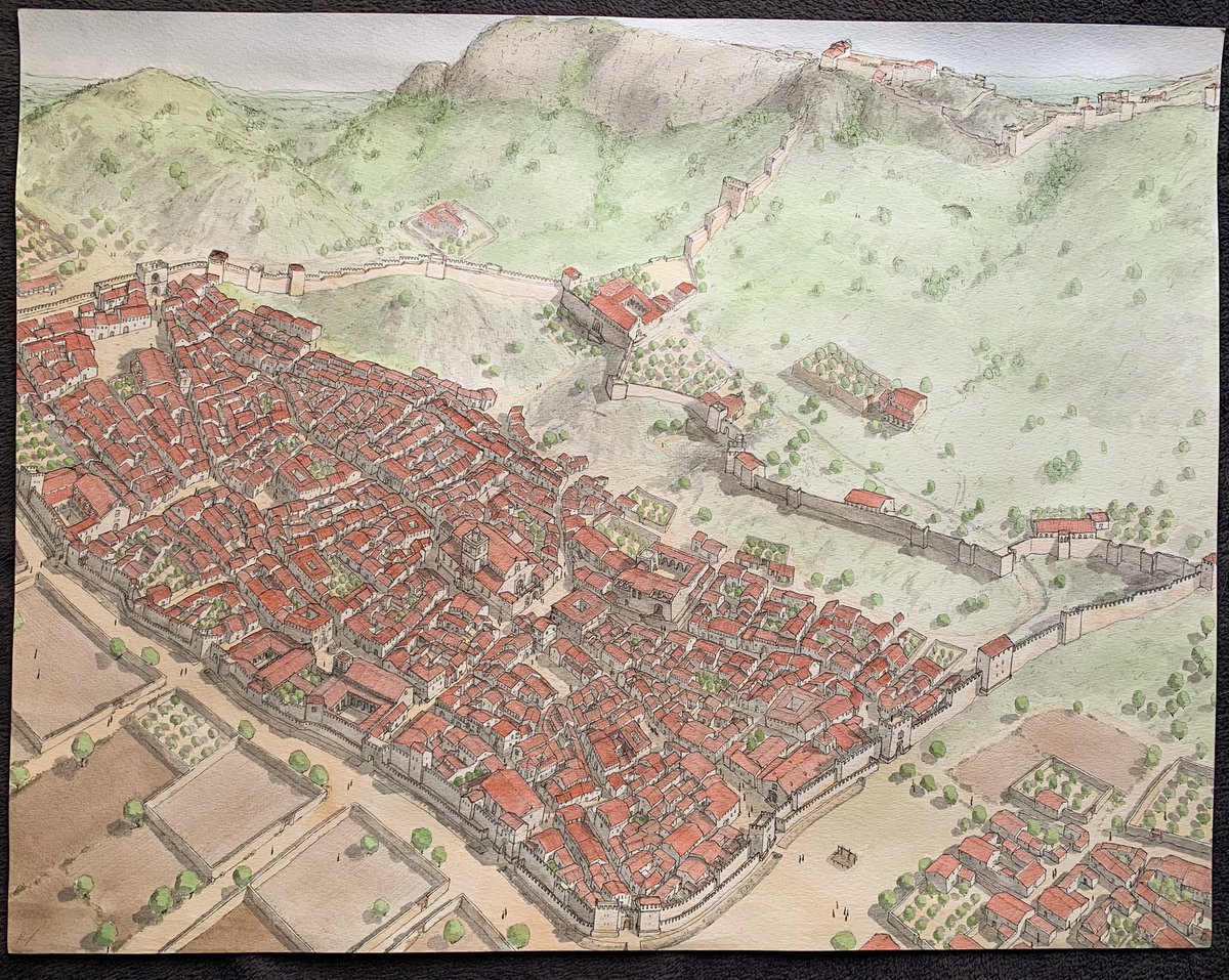 algocomdibuixos's tweet photo. Recreació de Xàtiva (s.XV-XVI). https://t.co/DqYpI7v0Dj