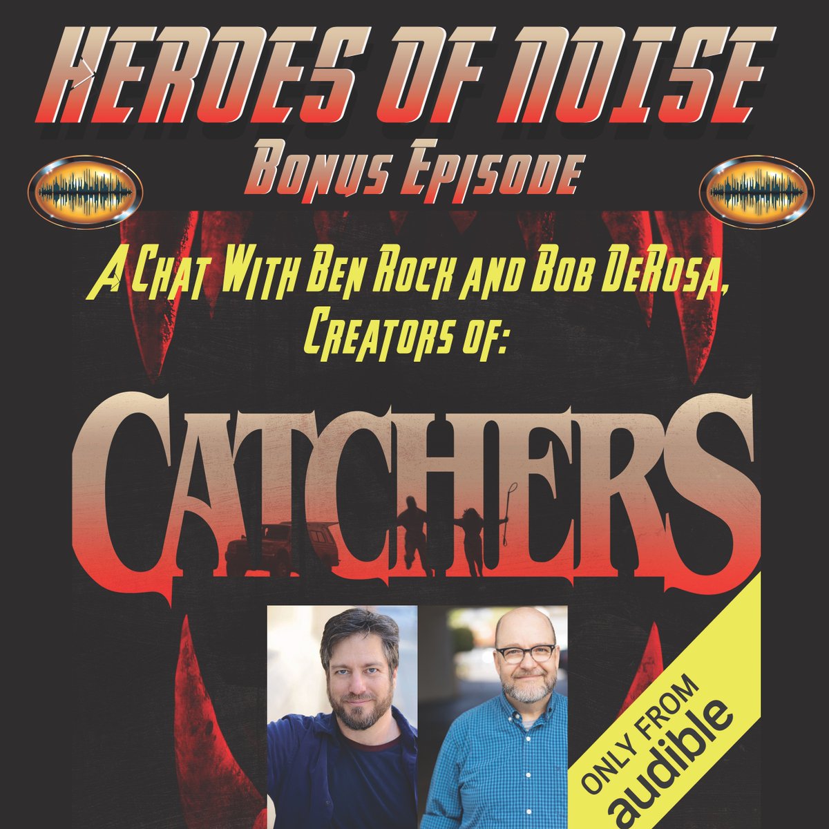 HeroesofNoise's tweet image. On this bonus episode of HON we sit down with @thembob &amp;amp; @Neptunesalad to discuss #Catchers, their new #Audible release out now. Great guys, great chat, and a great story.  Share this. #RT #PodernFamily 
bit.ly/3Dgdgt3  
Download Catchers here: adbl.co/3FIQWv9