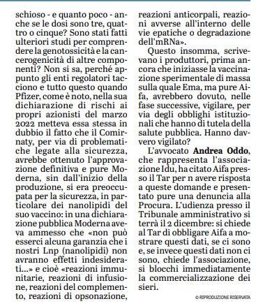 OrtigiaP's tweet photo. Mattarella attenti sì ma alla verità dei fatti e alla SICUREZZA per la salute: #Pfizer avverte #Ema di NON aver svolto sul vaccino studi su cancerogenicità e genotossicità,ed elenca altri rischi potenziali per la salute causati del siero, incalcolabili per sostanze mai  inoculate https://t.co/eaCDhjhCS8