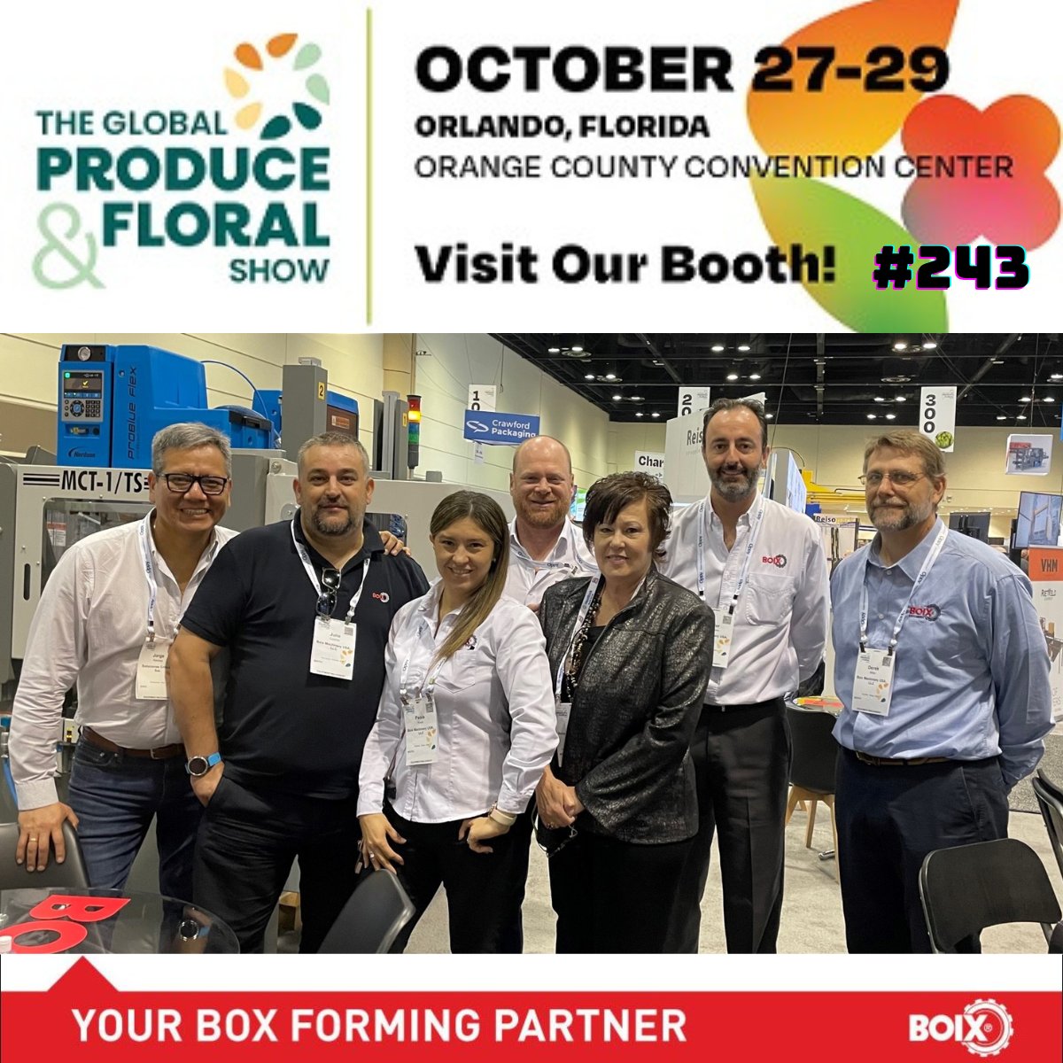 Boixboxforming's tweet photo. #Boix Sales team ready at #GPFS2022! Visit us and discover the tray forming machine for sealable carboard styles #TopSealpunnets https://t.co/Xhmwobyr8X

#BoixUSA #yourboxformingpartner #trayformingsolutions #Freshproduce #IFPA https://t.co/LUsPzHeXzh