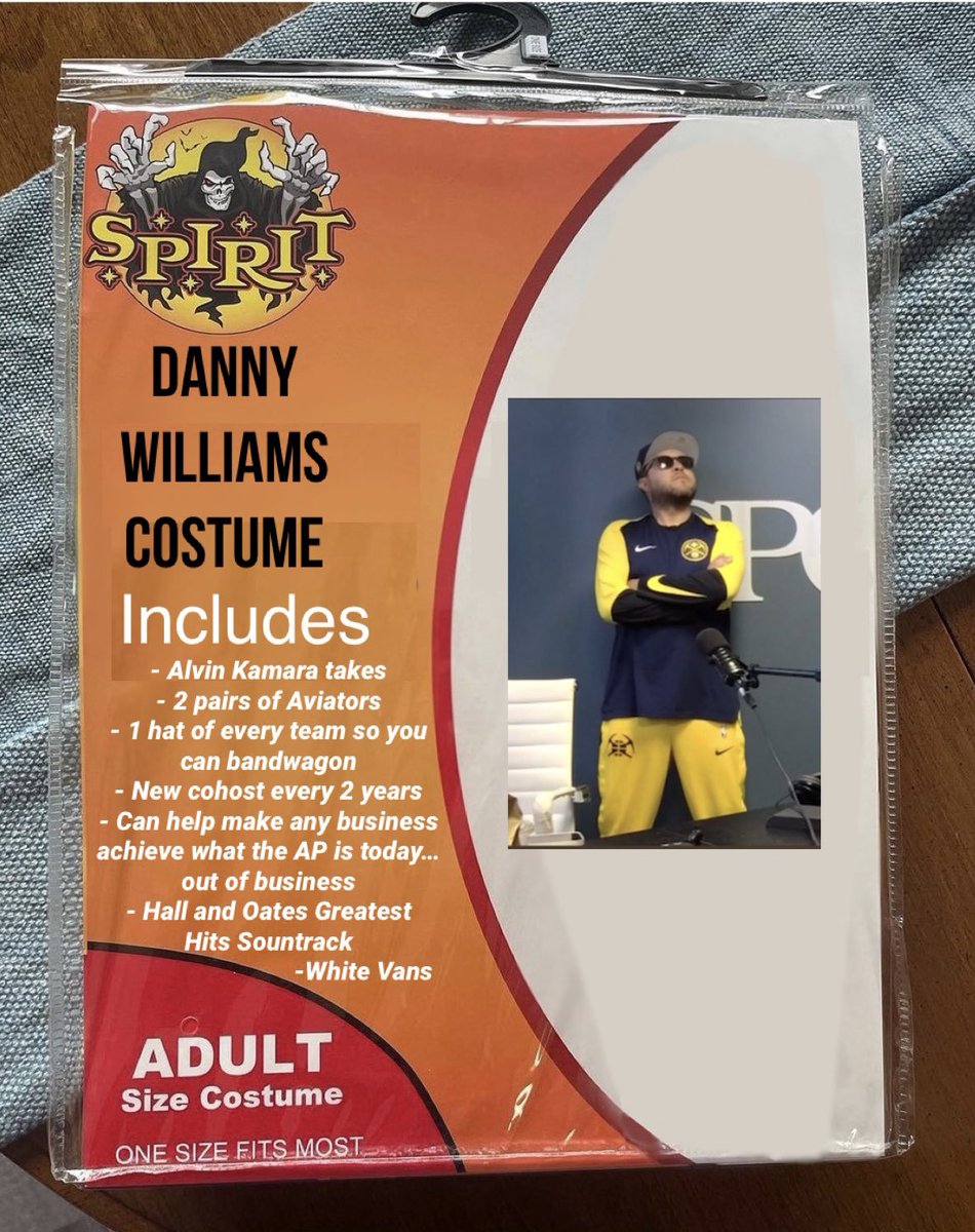 Halloween’s on Monday! Make sure to get your <a href="/TweetsDanny/">Danny Williams</a> costume this weekend before they all sell out!