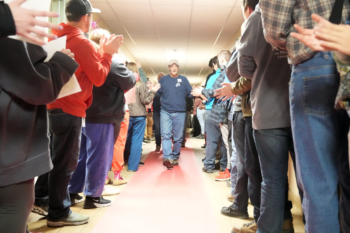 CVESBOCES's tweet photo. Happy Retirement to Mr. Mike Mastic from our O&amp;M Team! Our students at our Plattsburgh CV-TEC and Rise Center (Special Education) Campus filled the hallways for his Appreciation Walk down the red carpet on his last day! #CVES #BOCES #EmbraceOurWhy https://t.co/DhKLCmNHb2