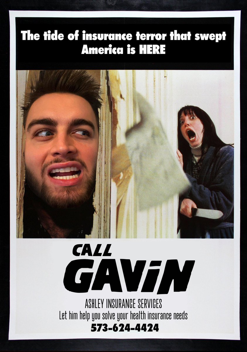 mjashley's tweet photo. The tide of insurance terror that swept America is HERE! Open Enrollment starts in just a few days and Gavin is anxiously waiting at your door to help you out.

Gavin@ashleyins.co
573-624-4424
https://t.co/bqX4jy1NbI

#insurance #openenrollment https://t.co/kk8hk1YTf7