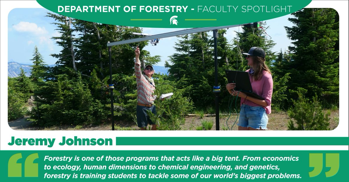 Learn more about our faculty! Our second Faculty Spotlight features Jeremy Johnson, an incredible Assistant Professor in the department. Click here to read about his forestry experiences prior to and at MSU 👉 buff.ly/3N81Qw7