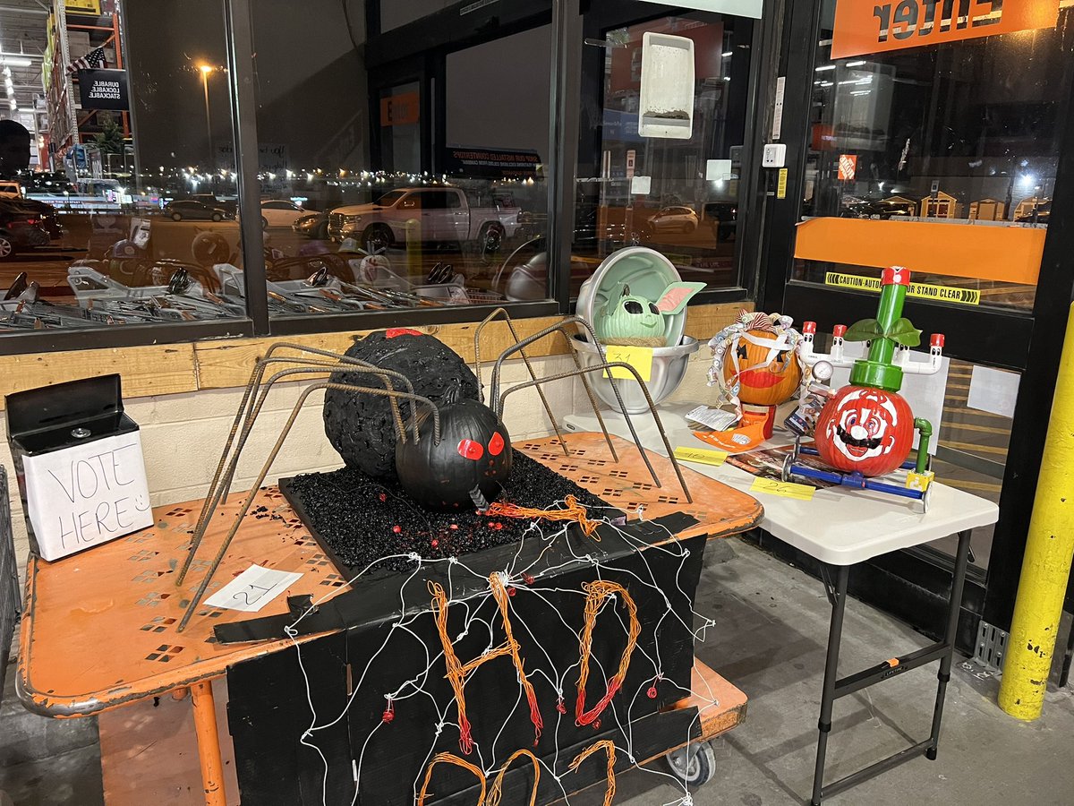 The judging is under way at 0522!!! Our first annual pumpkin decorating contest by department was a huge success 👏🏻 so much talent was discovered and the sense of unity in the store is outrageous ❤️ <a href="/JosephZubia2/">Joseph Zubia</a> @Fuerstenberg15 <a href="/aherna_THD0522/">Alejandro Hernandez</a> <a href="/JAMMartinez1323/">Ana Martinez</a>