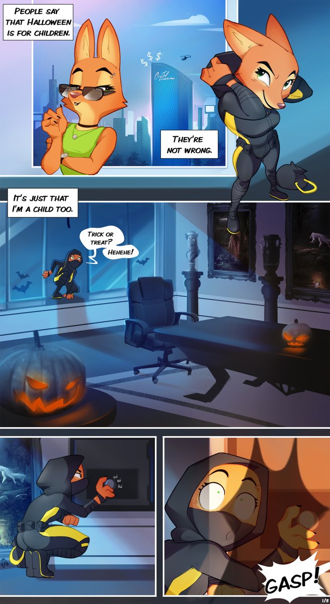 A Halloween comics I made with my beloved <a href="/ChocoKangoo/">Spiritual Spirale</a> 
Enjoy~

1/3