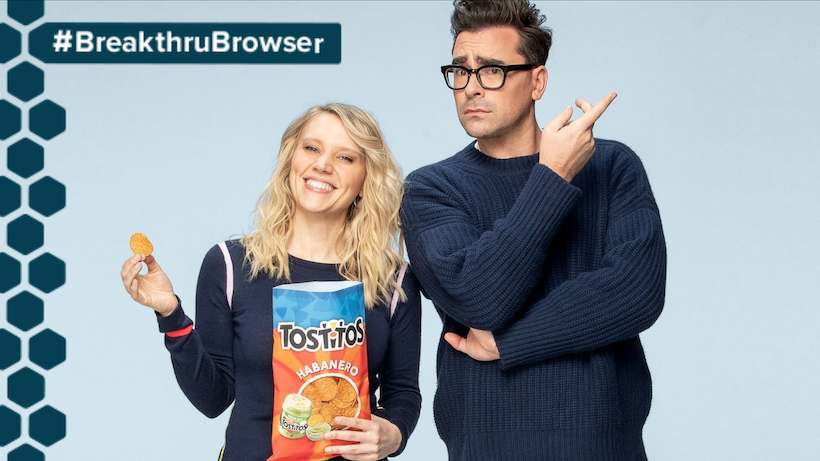 GoShoptology's tweet photo. In this week’s #BreakthruBrowser: #Tostitos develops a sonic brand, #OceanSpray debuts cranberry sauce dance track, and #YouTube gets a redesign

Browse these headlines here: https://t.co/HxwUb3Fz2D https://t.co/lRbVQ8L6o4