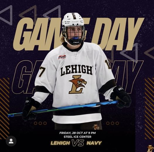 Come support your Mountain Hawks as they take on @NavyHockey tonight! Puck drops at 9PM at the Steel Ice Center in Bethlehem. The game will stream live on Twitch at twitch.tv/lehighhockey #lehighuhockey #MountainHawks