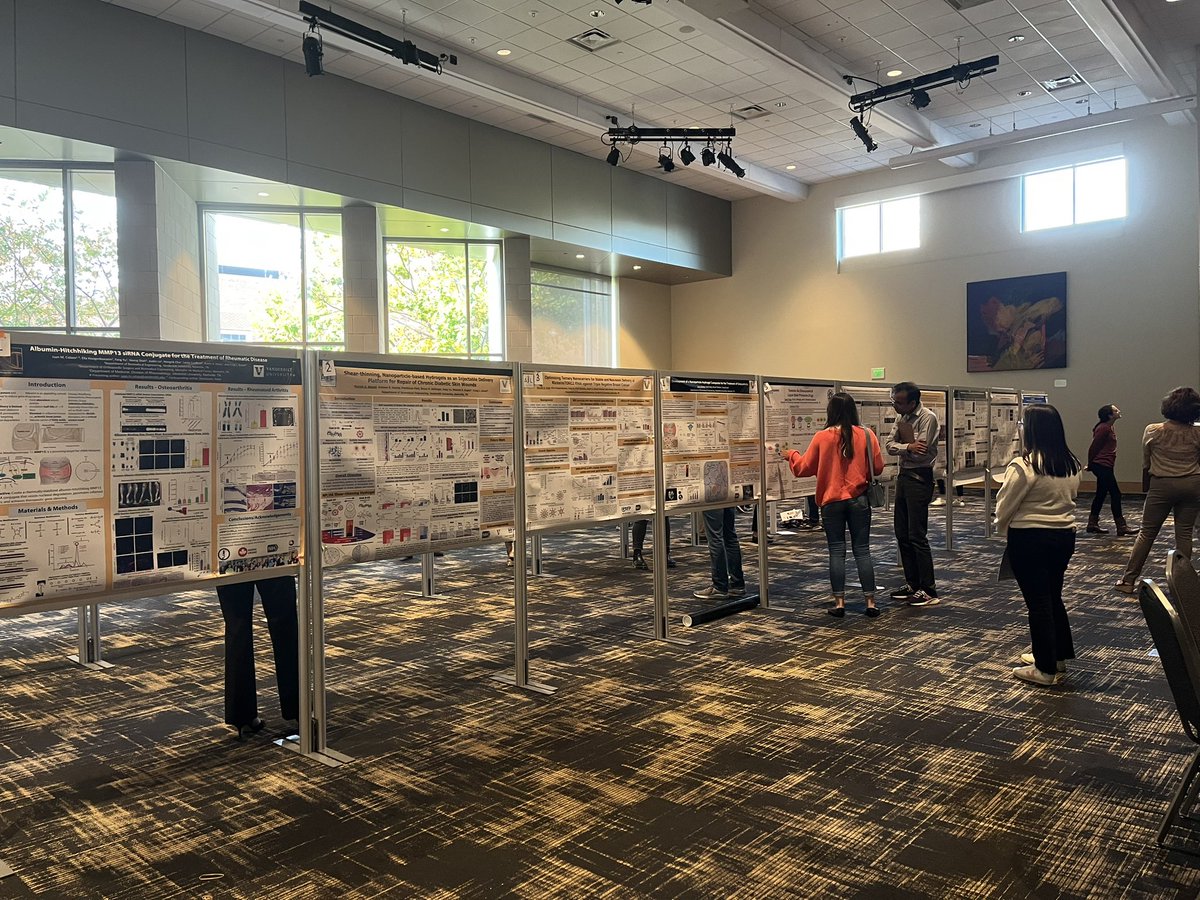 Had some amazing trainee rapid fire talks! From now until 1, join us for lunch and poster sessions! #VandyBiomaterialsDay2022