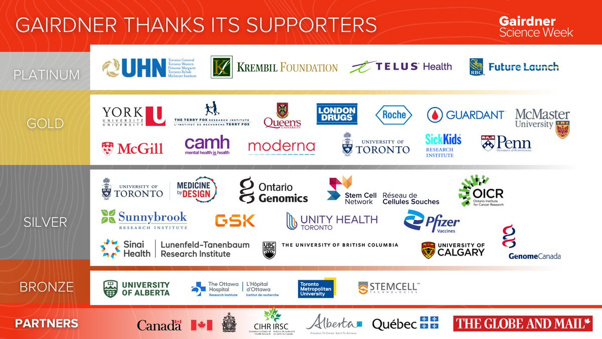 Thank you to our #GairdnerScienceWeek sponsors, without whom none of this would be possible!