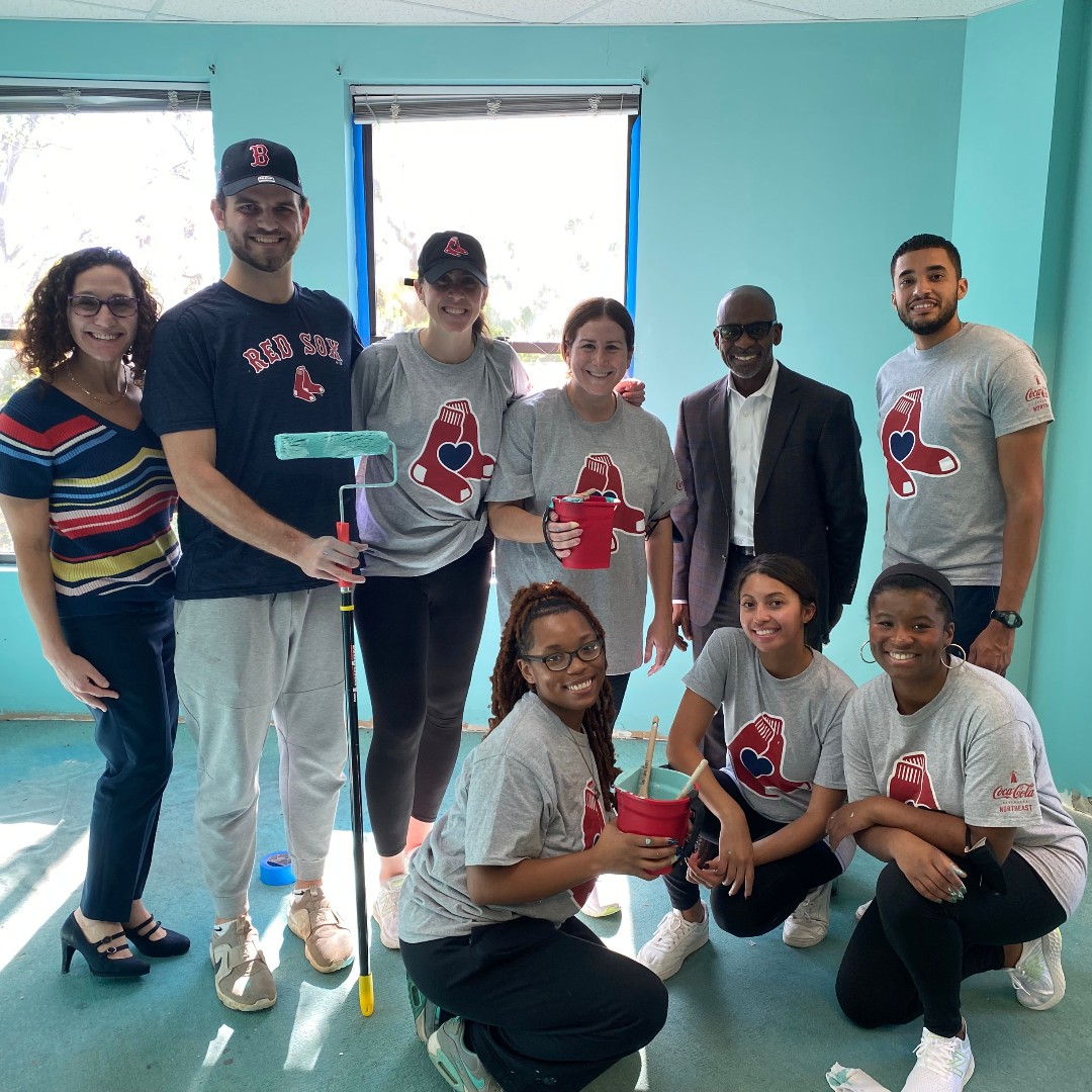 Yesterday, amazing volunteers from the <a href="/RedSoxFund/">Red Sox Foundation</a> refreshed the interior of our Gatehouse building! 

We are so grateful for our partnership with the Red Sox Foundation! Their support helps us create necessary, positive change within our community and on our campus  🙌👏