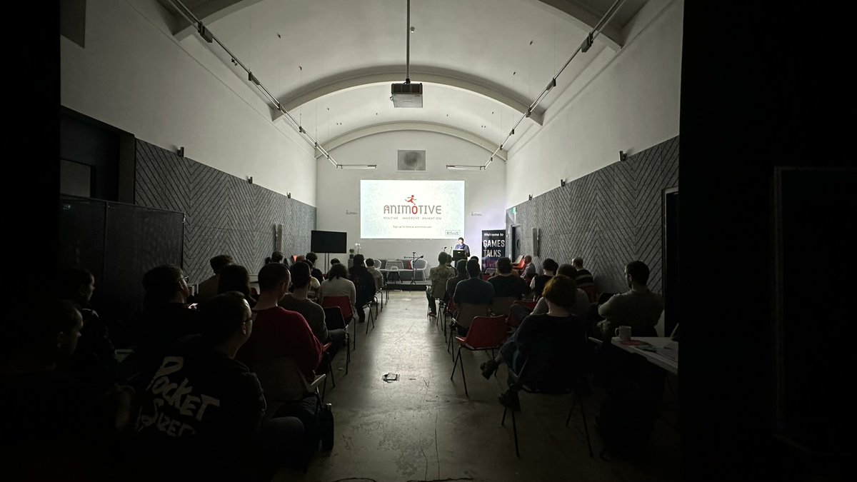 AnimotiveLtd's tweet photo. RETìníZE CTO Jack Morrow speaking last night at @GamesTalksLive Northern Ireland! https://t.co/G2uZ9i9cRx