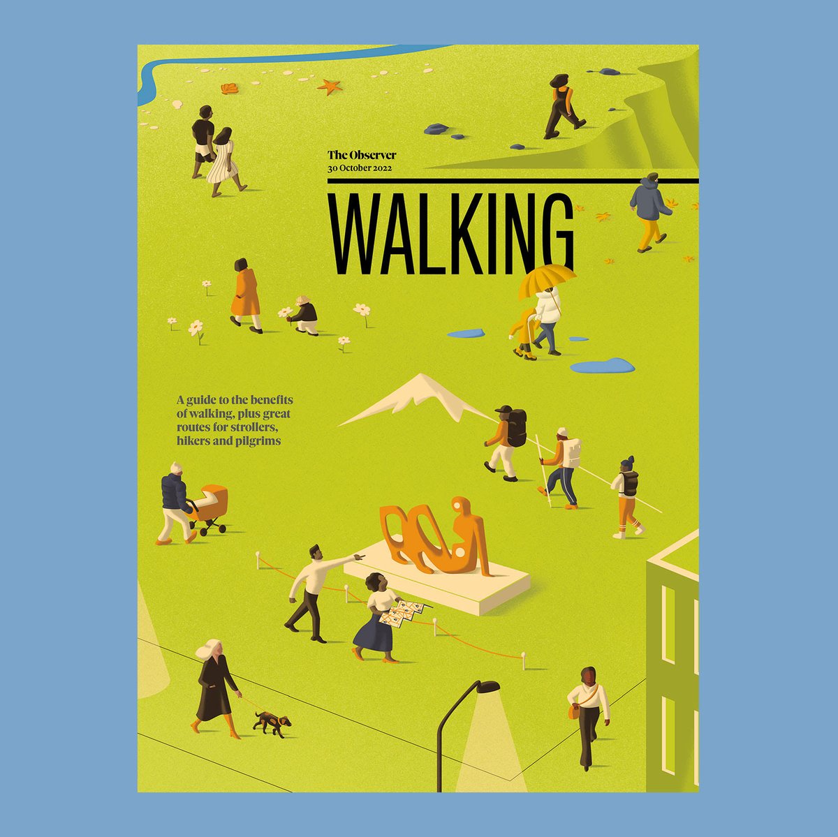 WALKING Only this Sunday in the Observer A special supplement on the mental and physical benefits of walking, plus routes around the UK handpicked by writers, chefs, birdwatchers and Observer critics including @RowanMoore and @MsRachelCooke