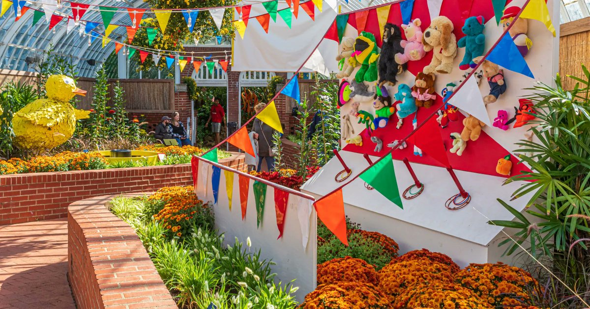 Blooms Under the Big Top has been a sensational experience so far! From the ring toss, a larger than life lady bug family, and our roaring lion has made this a celebration you won't forget: phipps.conservatory.org/calendar/detai… Photo © Phil Johnson II