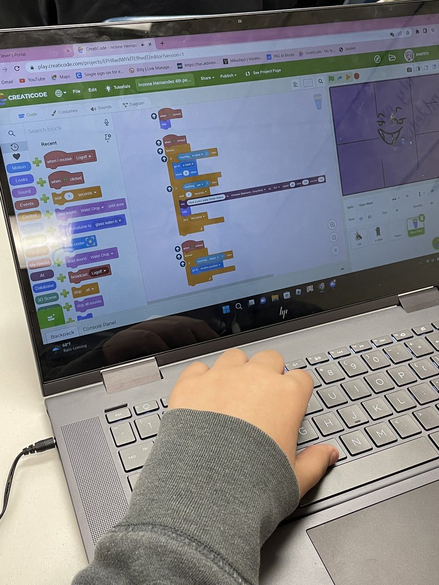 rocks_cs's tweet image. My @StovallMS_AISD 7/8th graders are programming an ai carebot for Grandpa with @creati_code no need to move to a retirement home when you can have a Gus at home! Let us help you live independently 😬 #thecoders @AldineSTEM #ArtificialIntelligence