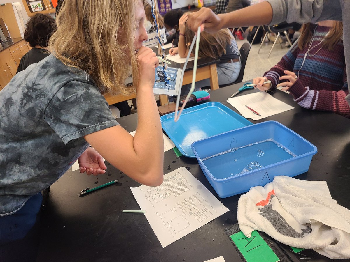 Cell Membrane Bubble Lab in AP Bio today. Bubbles and cell membranes have a lot in common. Good times!
