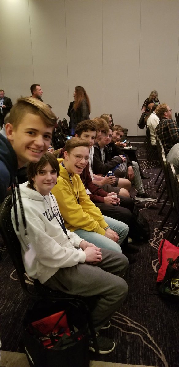 langeb75's tweet photo. What an amazing day for Cybersecurity students at the Michigan Cyber Summit. We listened to amazing panels, breakout sessions and talked with lots of vendors while some competed in the 2nd round of the HS Cyber Challenge earning top 6 &amp; 9 out of 232 teams. #gogulllake #glcshs https://t.co/tDRu7NuBWq