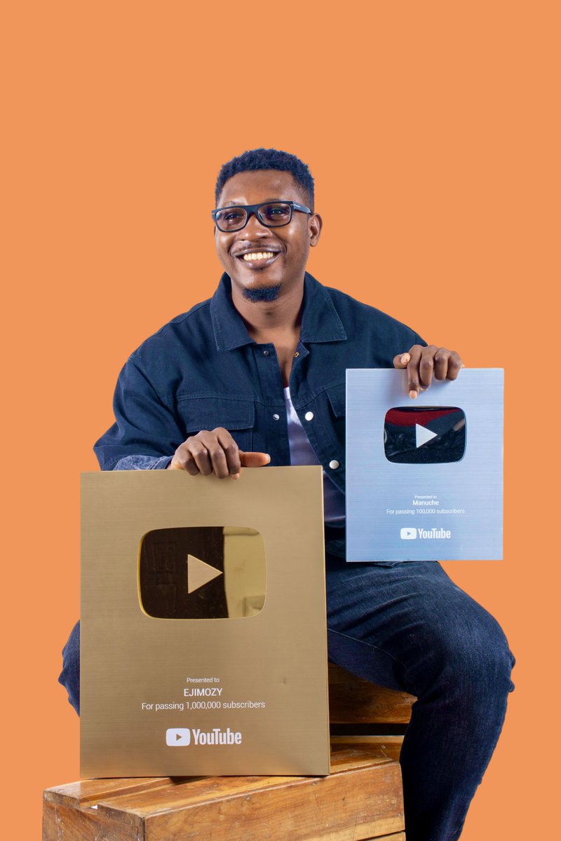 Ejimozy's tweet photo. It’s a Gold YouTube play button for reaching one million subscribers!!Thank you all for making me to reach this milestone in my YouTube career. I really appreciate it 🙏 #CongratsEjimozy https://t.co/iI1cT59Grl