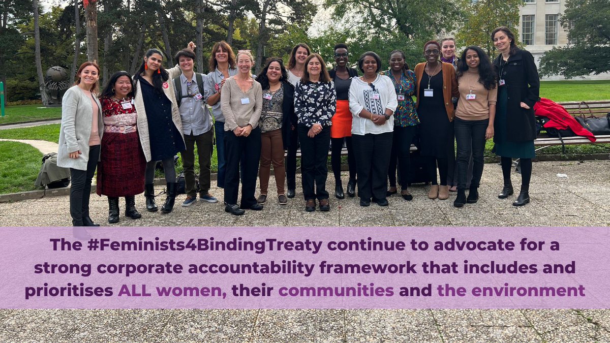 It has been a wonderful week in #Geneva <a href="/UN/">United Nations</a> IGWG session on #BindingTreaty for #CorporateAccountability.
#Feminists4BindingTreaty will continue to speak up for inclusion of the rights of women, communities &amp; environment.