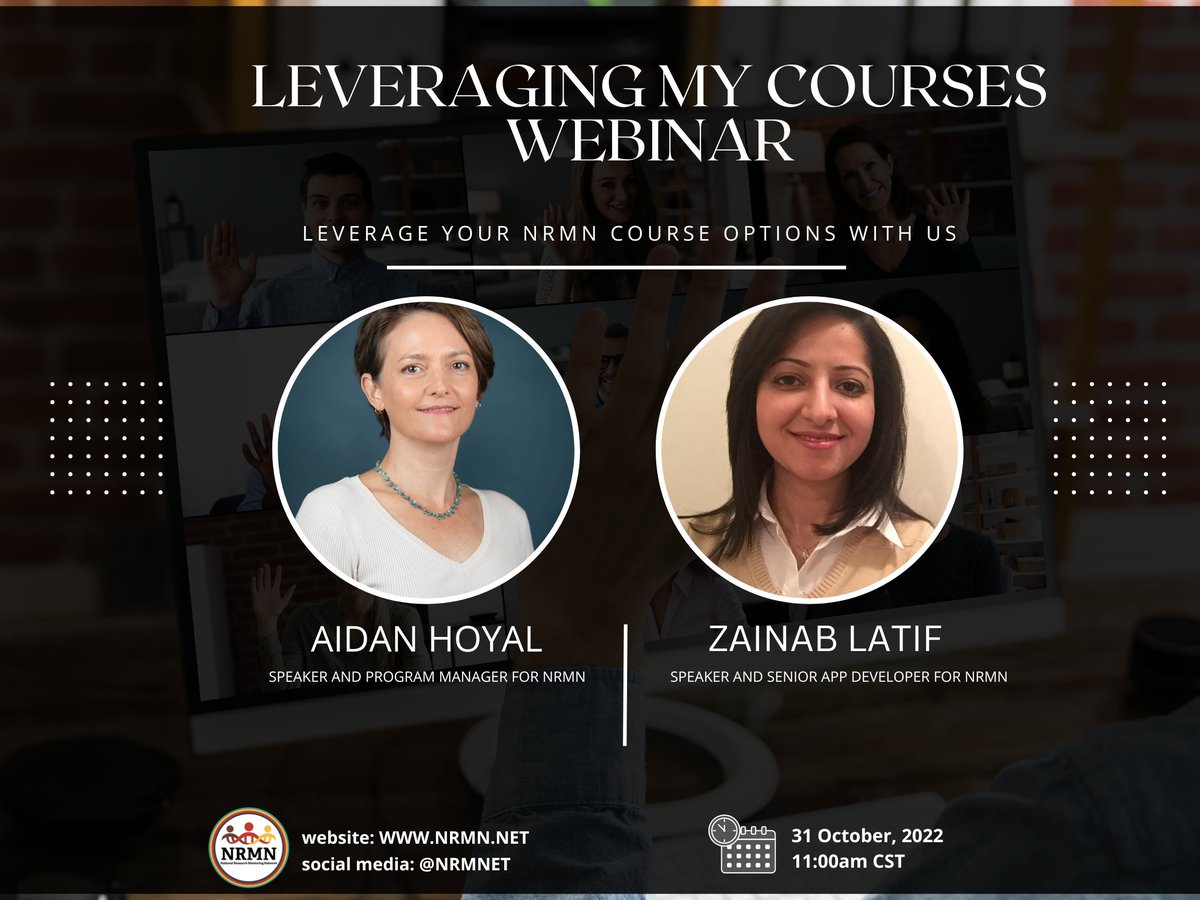 REMINDER - Please join us for an informative webinar on leveraging MyCourses on October 31, 11 AM CST. 

Register now: unthsc.zoom.us/webinar/regist…...

Hope to see you there!