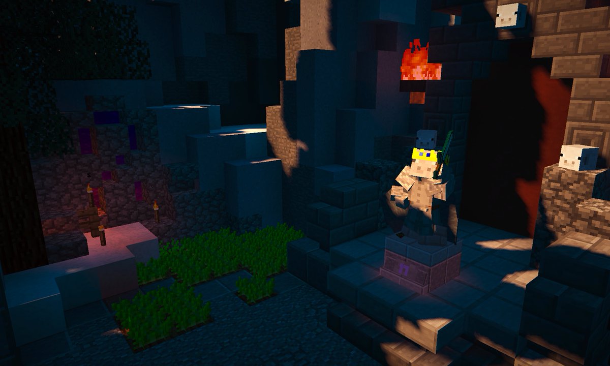 HypixelNetwork's tweet image. In honor of the 9th anniversary of @Technothepig's channel, we have made a small adjustment to the main lobby of the Hypixel Network.

His statue can be found where the book of condolences had been - by the farm. May he always be remembered. Technoblade never dies.