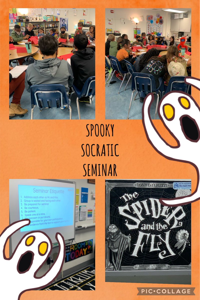 These #amazing 5th graders had their first Socratic Seminar today! We read and discussed “The Spider and the Fly” by Mary Howitt. So many #POG skills in action: communicating, collaborating, and creative and critical thinking! <a href="/RiversideFCPS/">RiversideES</a> <a href="/fcpsaap/">FCPS AAP</a> <a href="/FCPSR3/">FCPS Region 3</a>