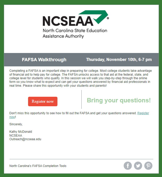 Questions about FAFSA?  Check out this upcoming event! register.gotowebinar.com/register/36440…   <a href="/ApexHighSchool/">Apex High School</a> <a href="/ApexPtsa/">ApexHighPTSA</a>