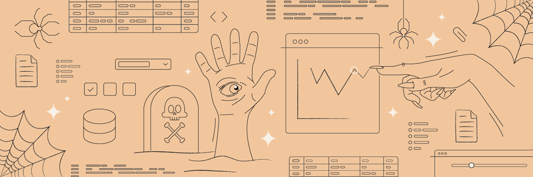 Some spooky 🪦⚰️🔮👻 #dataviz doodles for @observablehq for Halloween! (Also, just wait - there's even more special spooky stuff to come!)