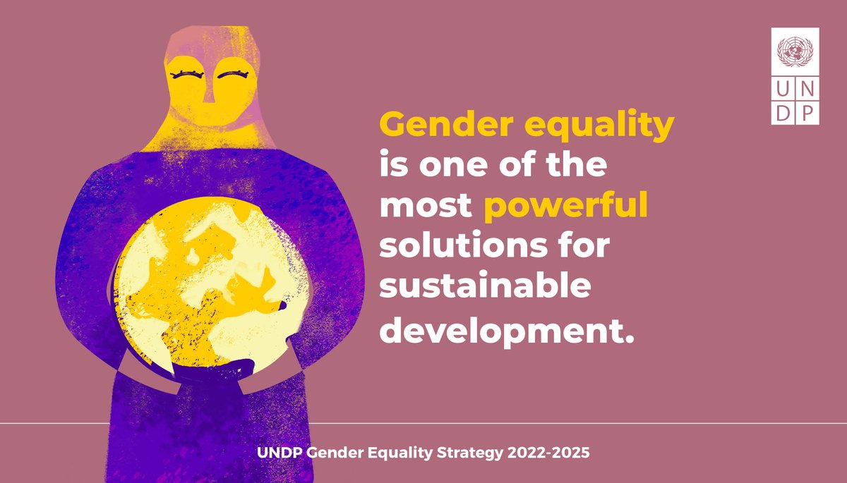 Gender discrimination is the world’s most pervasive inequality and violation of #HumanRights. When we advance #GenderEquality, we speed up progress on all the #SDGs. See how we plan to work with our partners to achieve this over the next 4 years: go.undp.org/Kupb