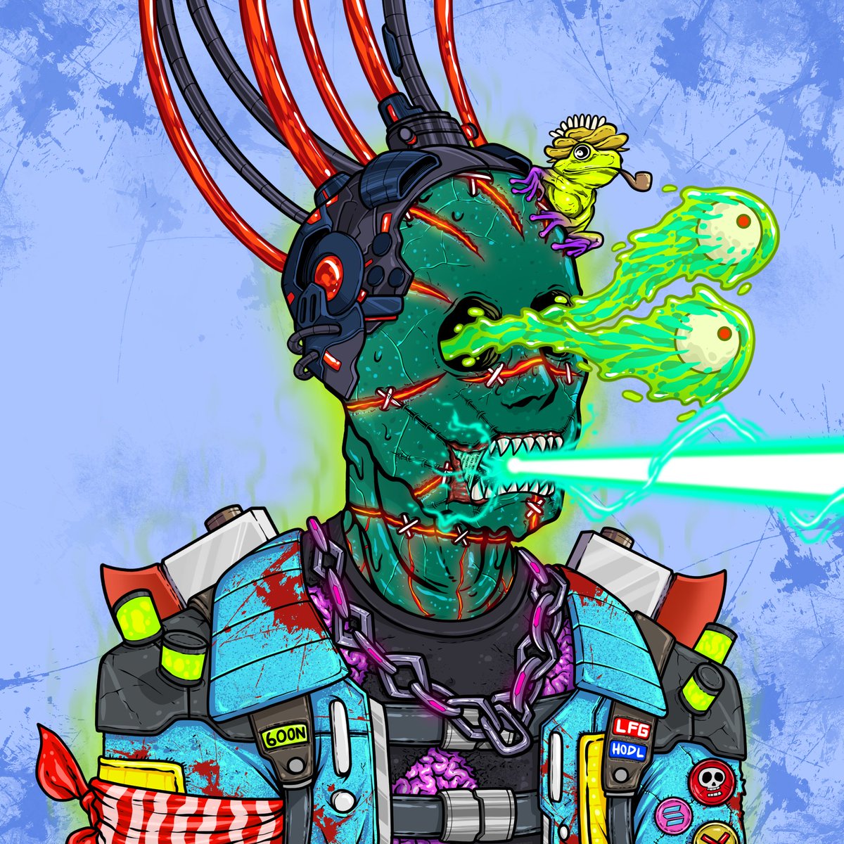 Dcrypto777's tweet photo. This m'fer is ready to cut the hard lines in an instant. Easy art upgrade thanks to @Belmontxbt and @SlimeGoonsNFT #goonification https://t.co/SFQyW73AIy
