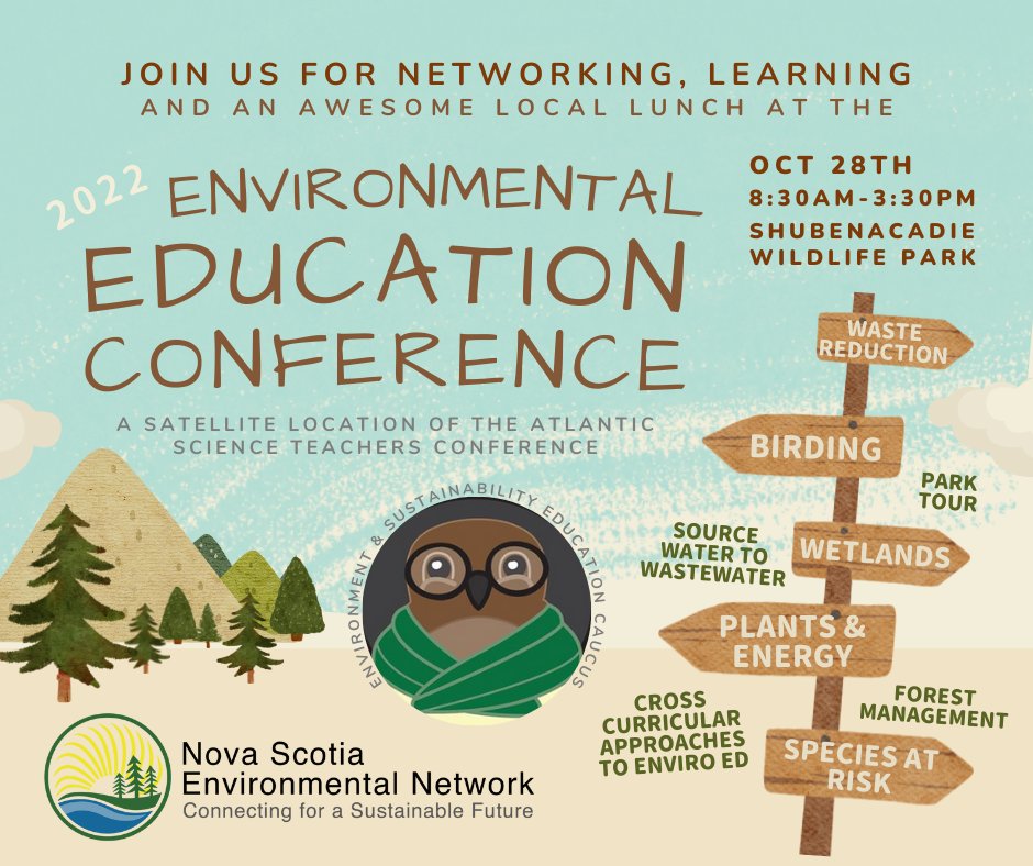 Calling all teachers! Divert NS will be presenting at the Environmental Education Conference at the Shubenacadie Wildlife Park as part of the Professional Development Day on October 28th. To register, visit ast.nstu.ca. #Education #Environment #DivertNS