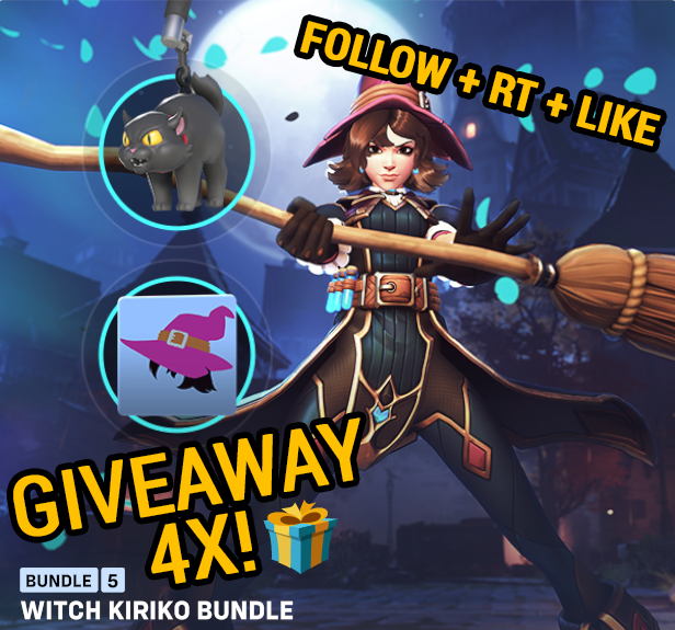 🧹 4x WITCH KIRIKO BUNDLE GIVEAWAY! 🧹

🦇 To enter:
🎃 Follow + Retweet + Like

Winners will be drawn in 24 hours! 👻

Thank you <a href="/PlayOverwatch/">Overwatch</a> for giving me these to share with my community! ❤️