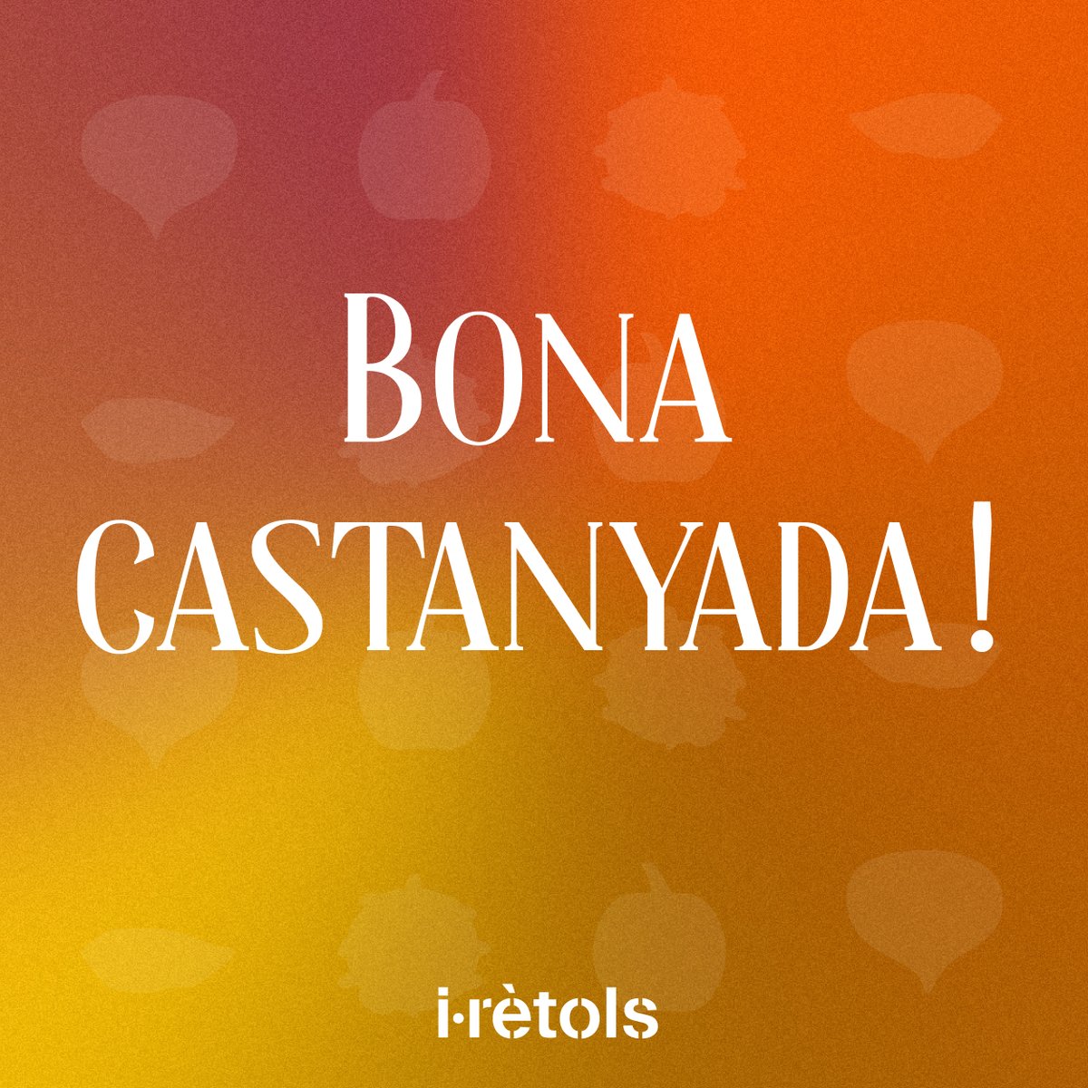 IRETOLS's tweet photo. Bona castanyada a tothom!🍠🌰🍁🍄
⚠El dilluns 31 i el dimarts 1 tindrem TANCAT per festiu i per excès de castanyes⚠
#iretols #EnganxatsALaRetolacio #castanyada #panellet #retolacio #lagarriga #granollers #vallesoriental #empresalocal #castanyada2022 https://t.co/Eg3Q6GnWJA