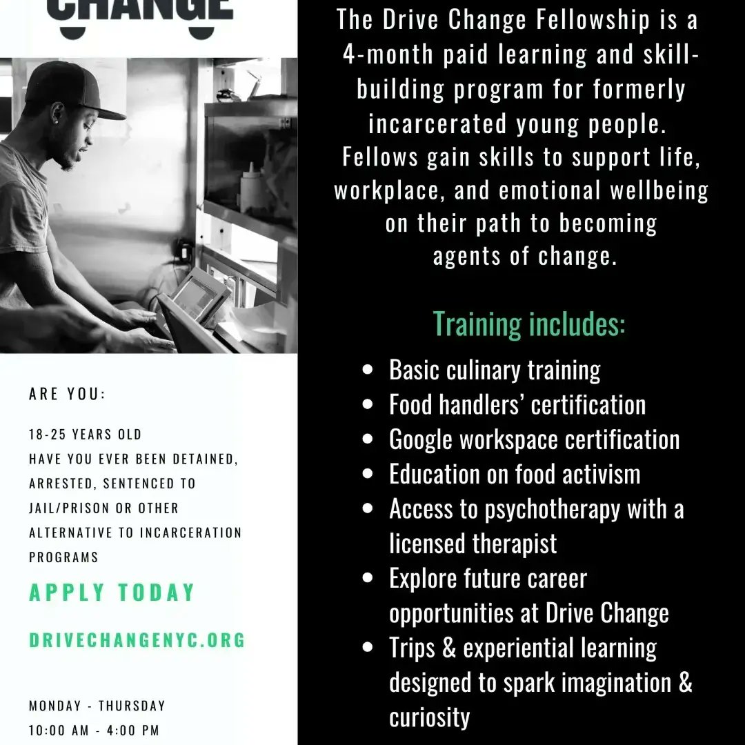 TheSMF_'s tweet photo. Good Morning SMF @DriveChangeNYC are interviewing for this opportunity now apply asap classes start in November https://t.co/Evlx4wY8j4